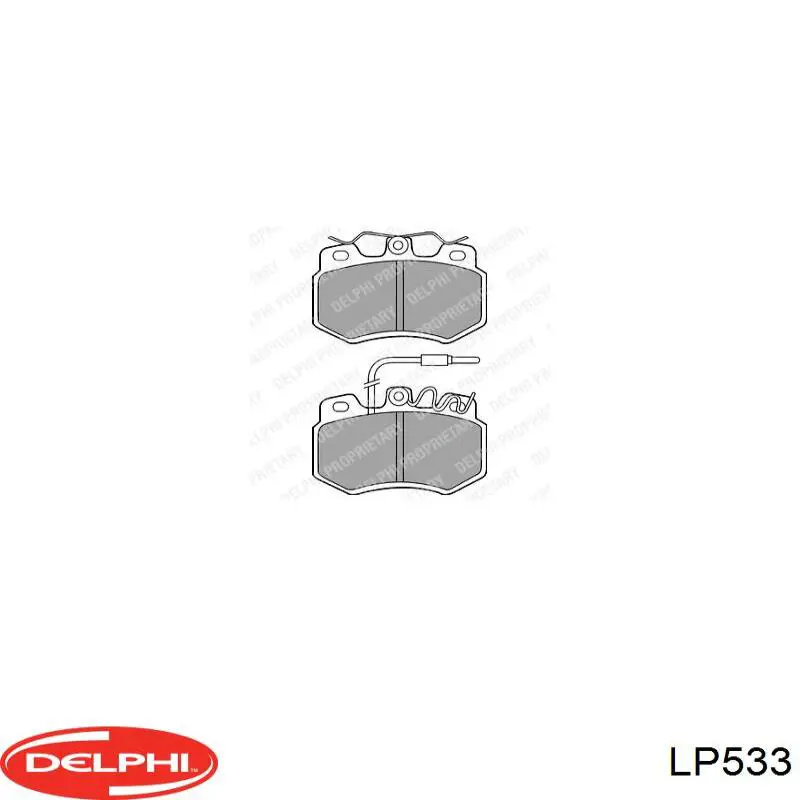 Задні гальмівні колодки Delphi LP533 ціна, від 14.57 USD