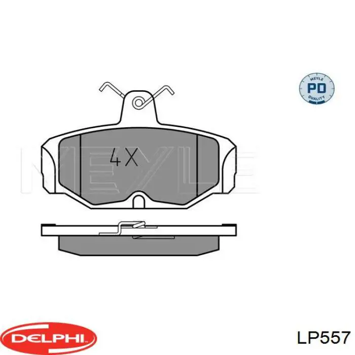 Задні гальмівні колодки Delphi LP557 ціна, від 15.12 USD