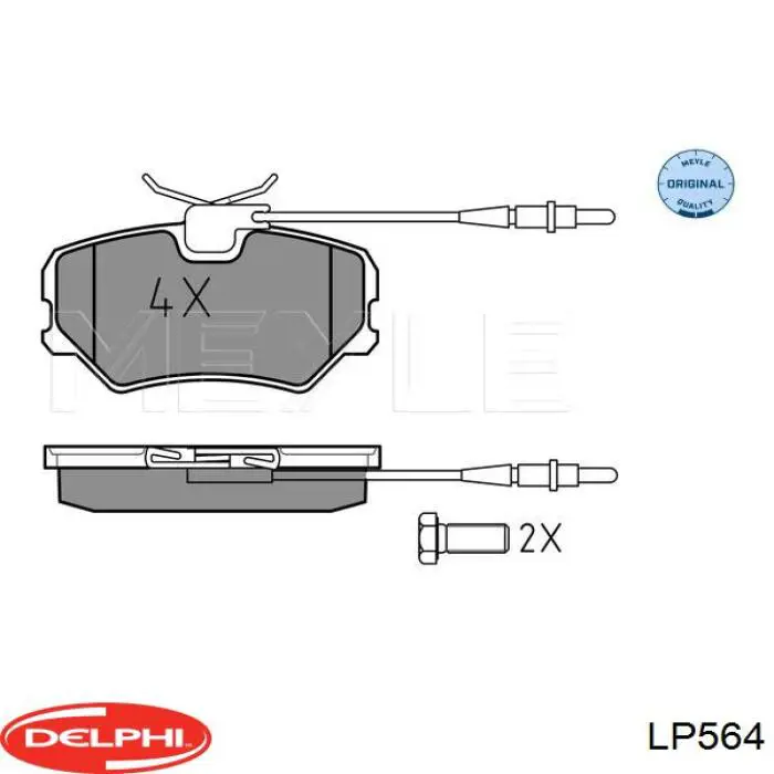 Гальмівні колодки Delphi LP564 ціна, від 14.21 USD
