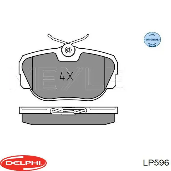 Гальмівні колодки Delphi LP596 ціна, від 18.48 USD