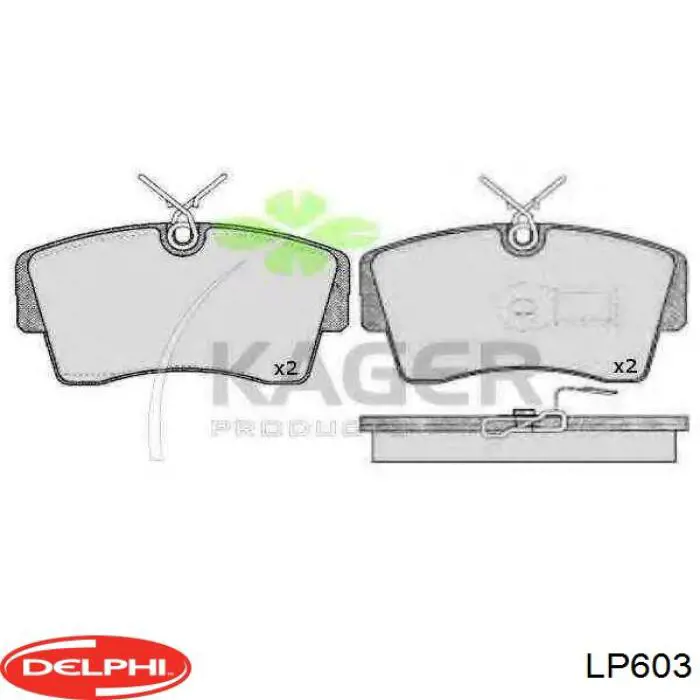 Гальмівні колодки Delphi LP603 ціна, від 18.98 USD