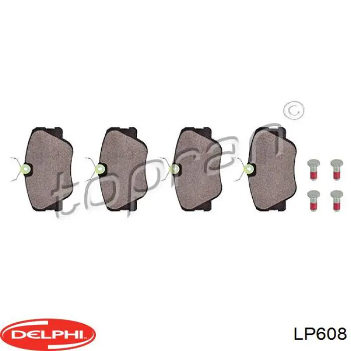 Купити LP608 Delphi Колодки гальмівні передні, дискові