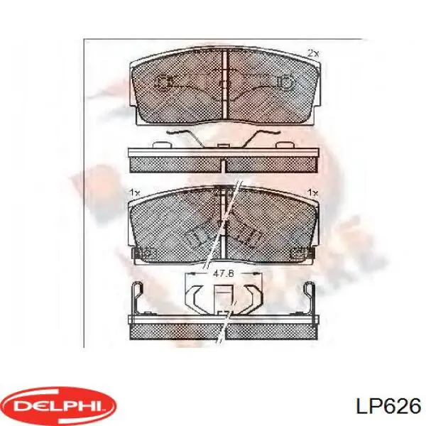 Купити LP626 Delphi Колодки гальмівні передні, дискові