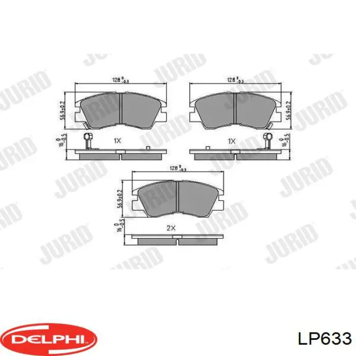Гальмівні колодки Delphi LP633 ціна, від 15.20 USD