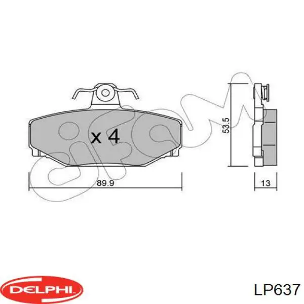 Купити LP637 Delphi Задні колодки