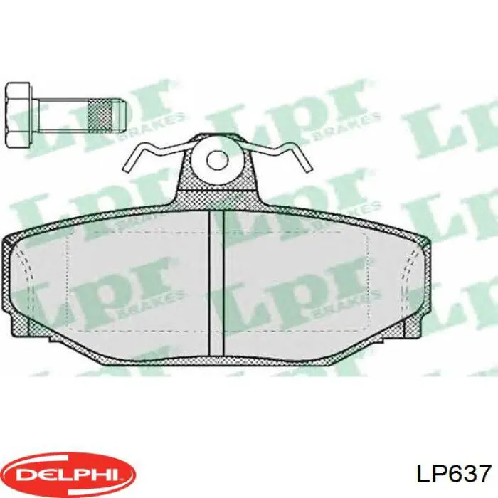 Задні гальмівні колодки LP637 Delphi