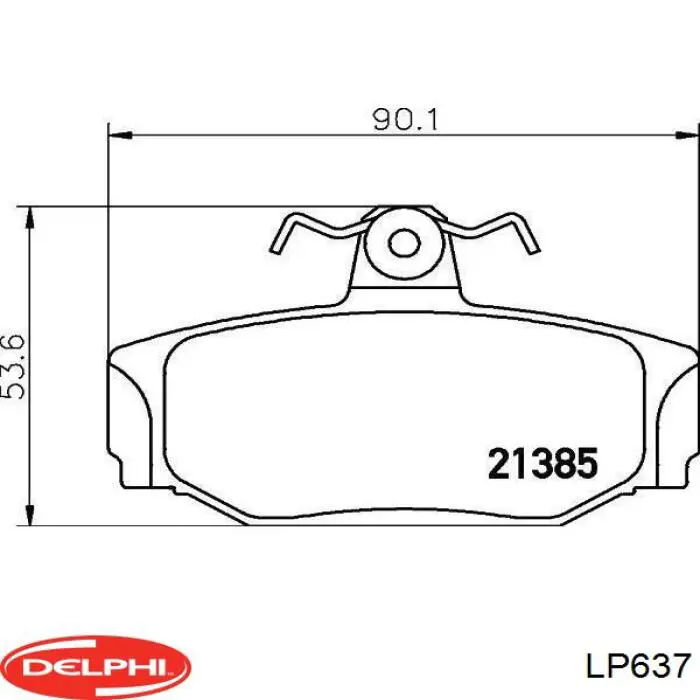 Колодки гальмові задні, дискові LP637 Delphi