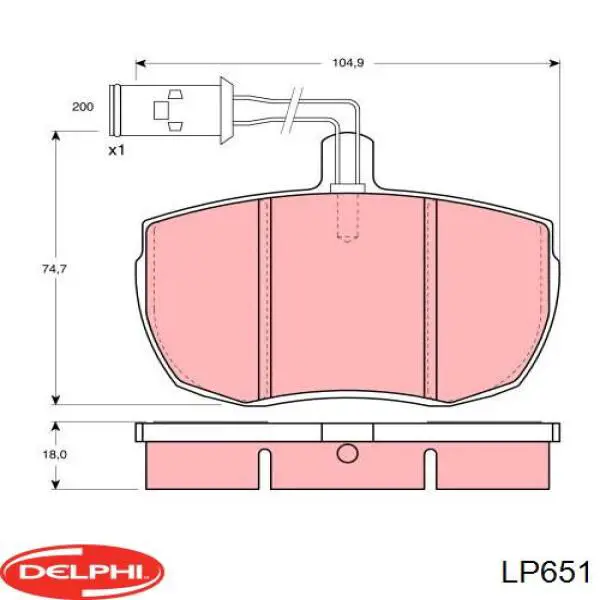 Гальмівні колодки Delphi LP651 ціна, від 14.35 USD