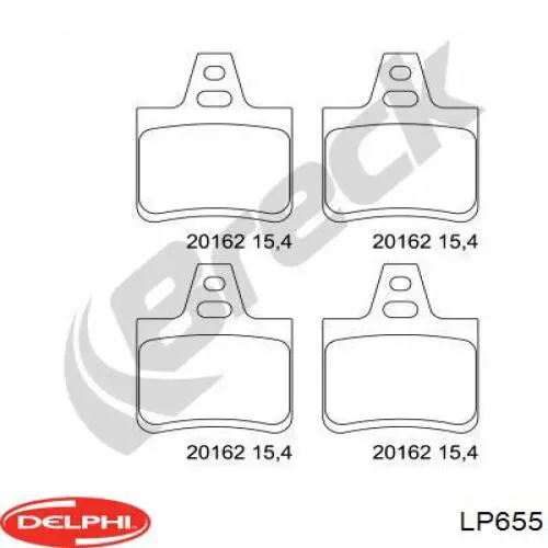 Купити LP655 Delphi Задні колодки