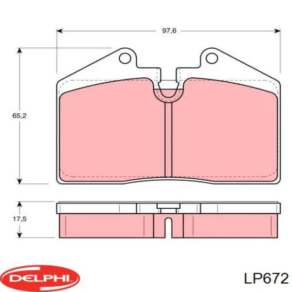 Колодки гальмові задні, дискові LP672 Delphi