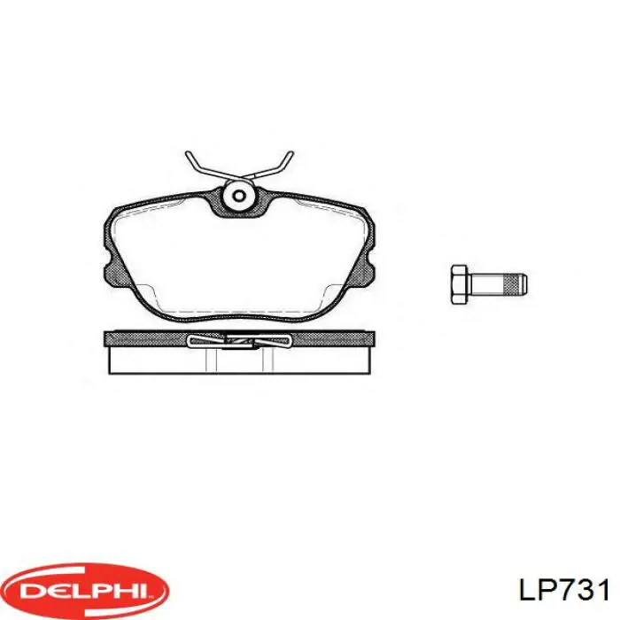 LP731 Delphi колодки гальмівні передні, дискові