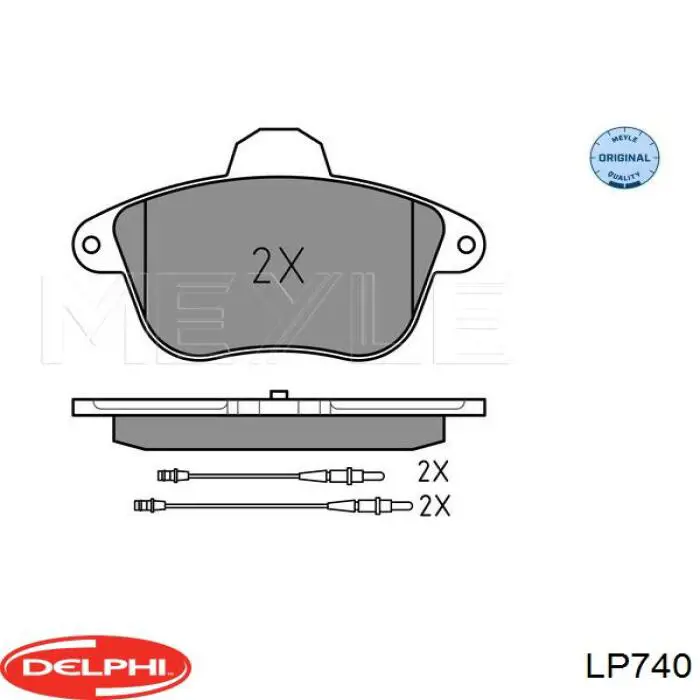 Колодки гальмівні передні, дискові LP740 Delphi