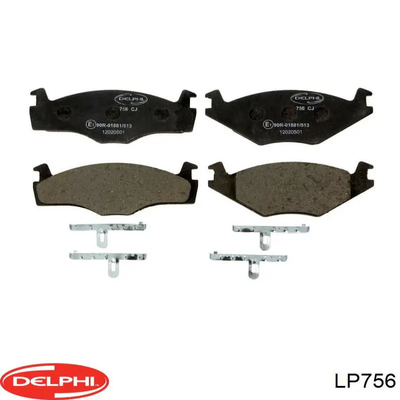 Передні тормозні колодки LP756 Delphi