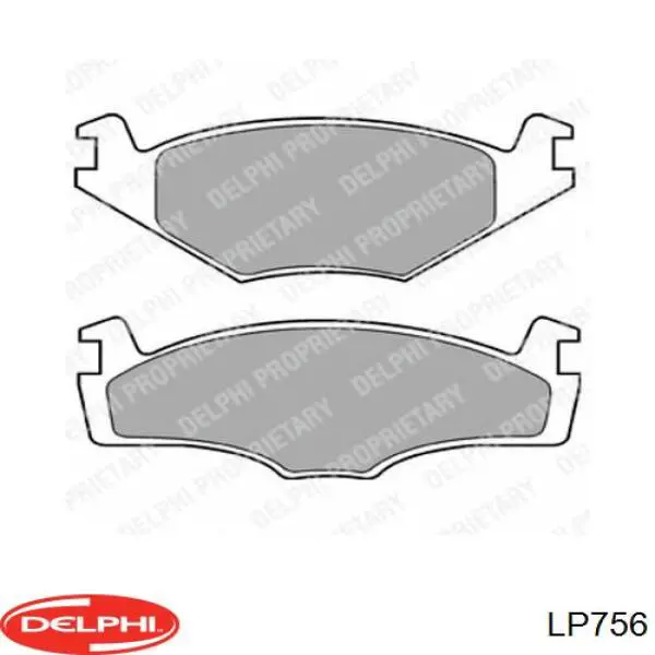 LP756 Delphi колодки гальмівні передні, дискові