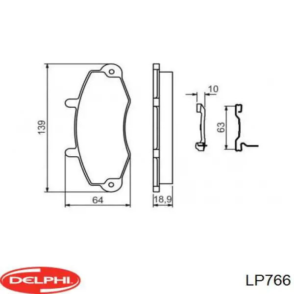 Купити LP766 Delphi Колодки гальмівні передні, дискові