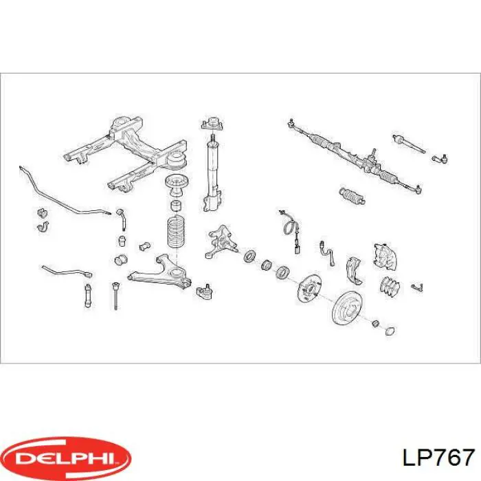 Купити LP767 Delphi Колодки гальмівні передні, дискові