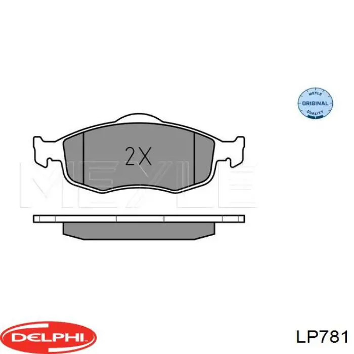 Передні тормозні колодки LP781 Delphi