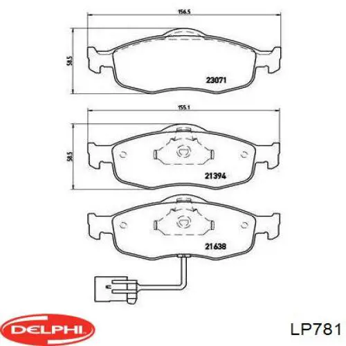 Тормозні колодки Delphi LP781