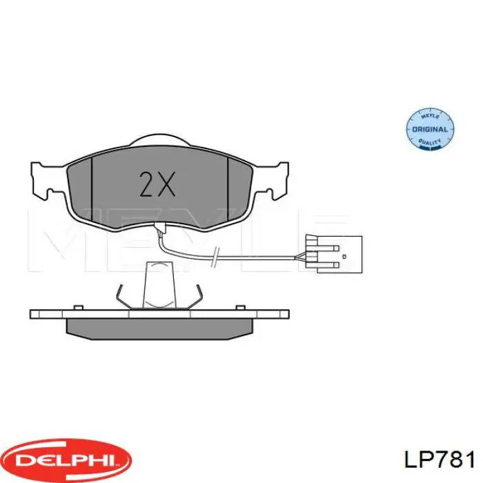 Гальмівні колодки Delphi LP781 ціна, від 18.98 USD