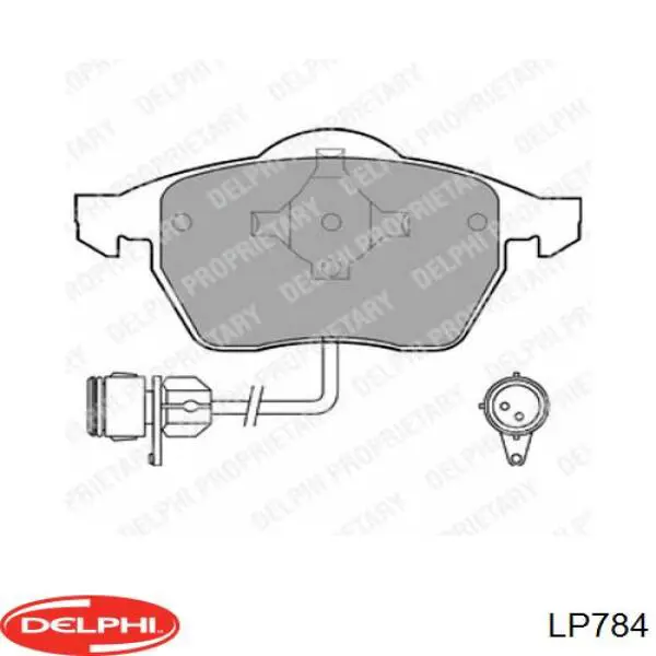 Колодки гальмівні передні, дискові LP784 Delphi