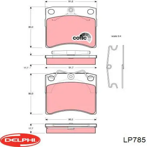 Купити LP785 Delphi Колодки гальмівні передні, дискові