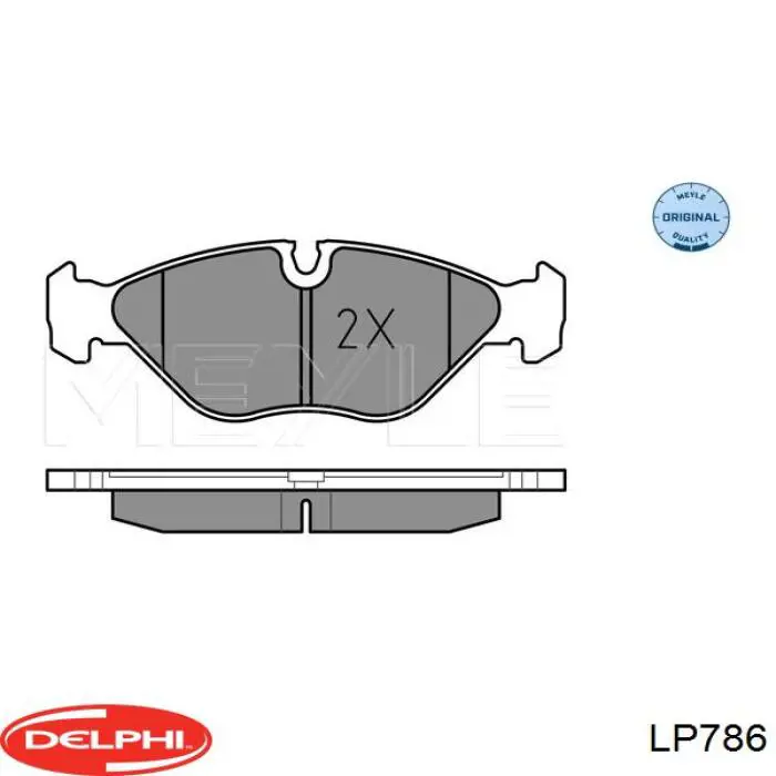 LP786 Delphi колодки гальмівні передні, дискові