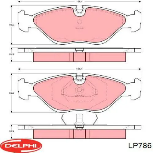 Купити LP786 Delphi Колодки гальмівні передні, дискові