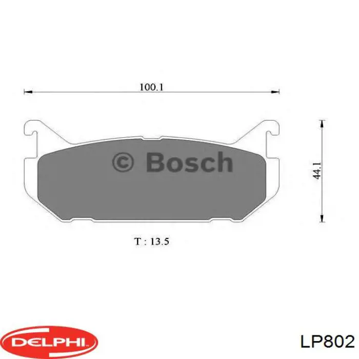 Задні гальмівні колодки Delphi LP802 ціна, від 12.37 USD