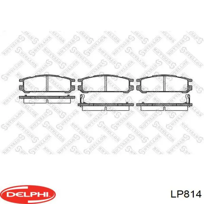 Колодки гальмові задні, дискові LP814 Delphi