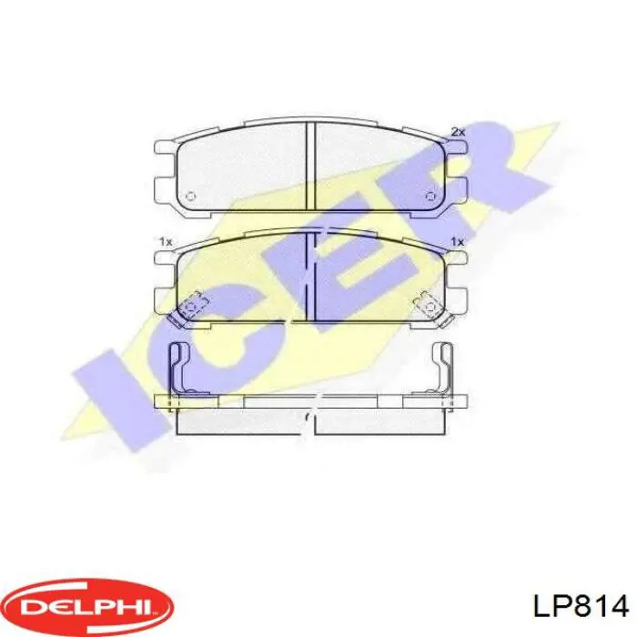 Задні гальмівні колодки Delphi LP814 ціна, від 15.33 USD