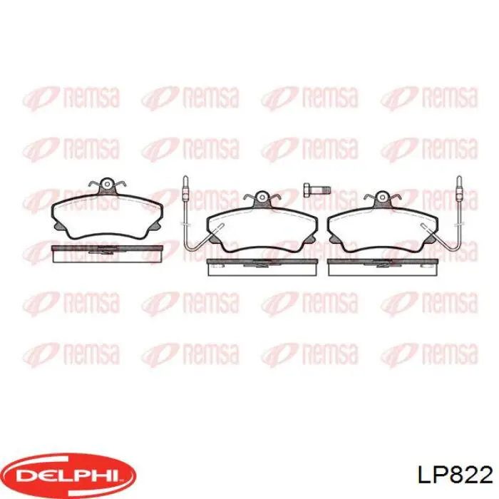 Купити LP822 Delphi Колодки гальмівні передні, дискові