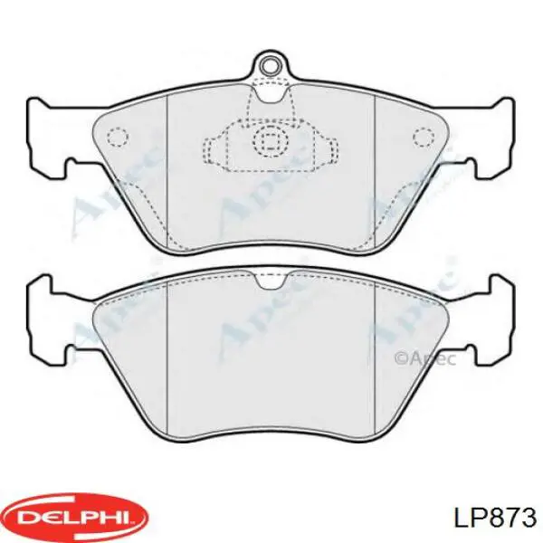 Гальмівні колодки Delphi LP873 ціна, від 18.98 USD