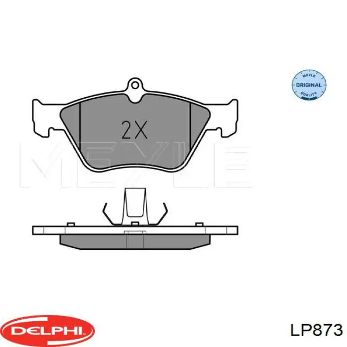 Купити LP873 Delphi Колодки гальмівні передні, дискові
