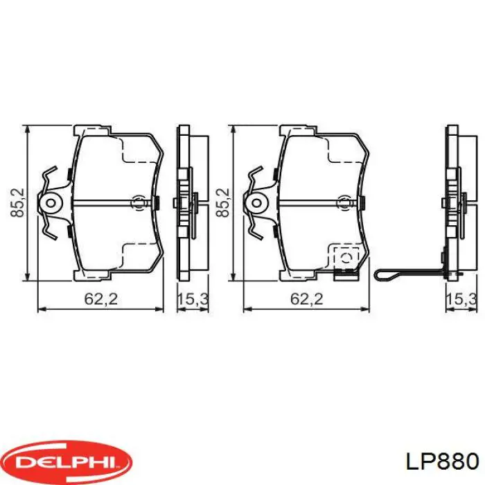 Купити LP880 Delphi Задні колодки