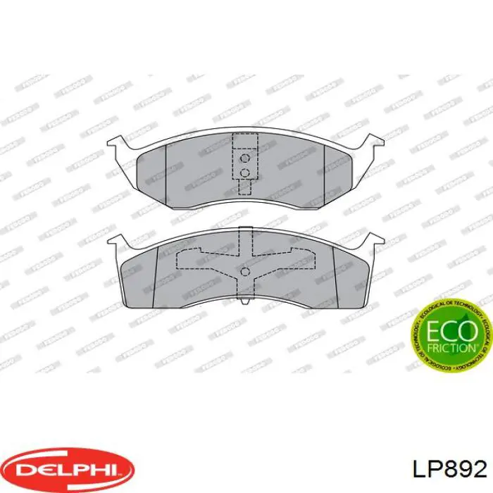 Колодки гальмівні передні, дискові LP892 Delphi