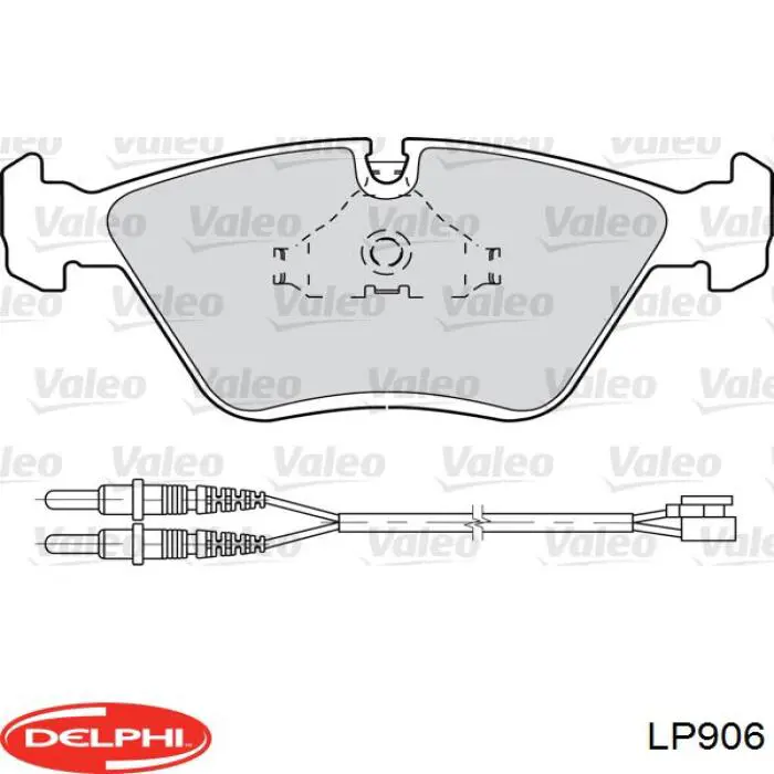 LP906 Delphi колодки гальмівні передні, дискові