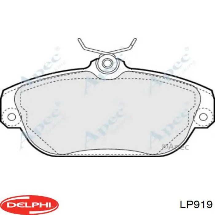 LP919 Delphi колодки гальмівні передні, дискові