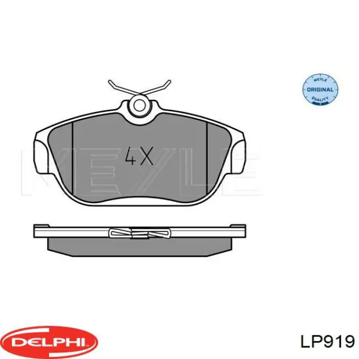 Купити LP919 Delphi Колодки гальмівні передні, дискові