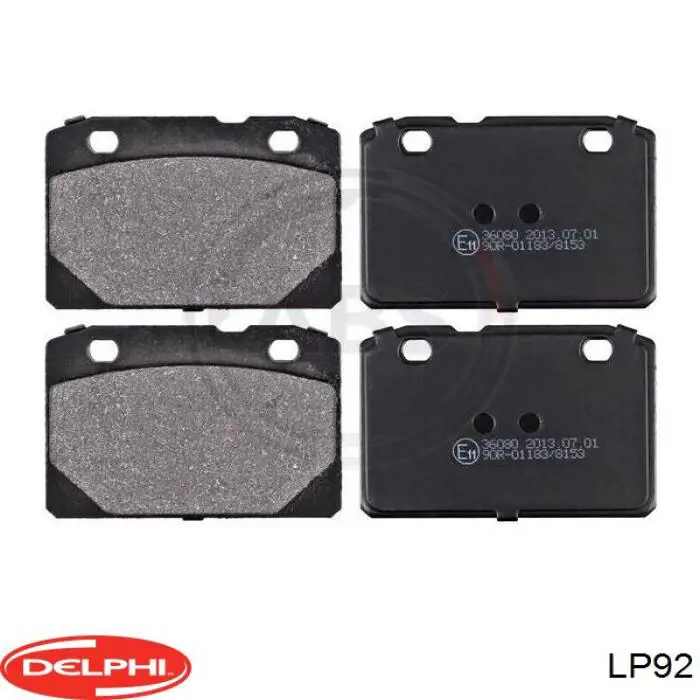 Гальмівні колодки Delphi LP92 ціна, від 8.60 USD