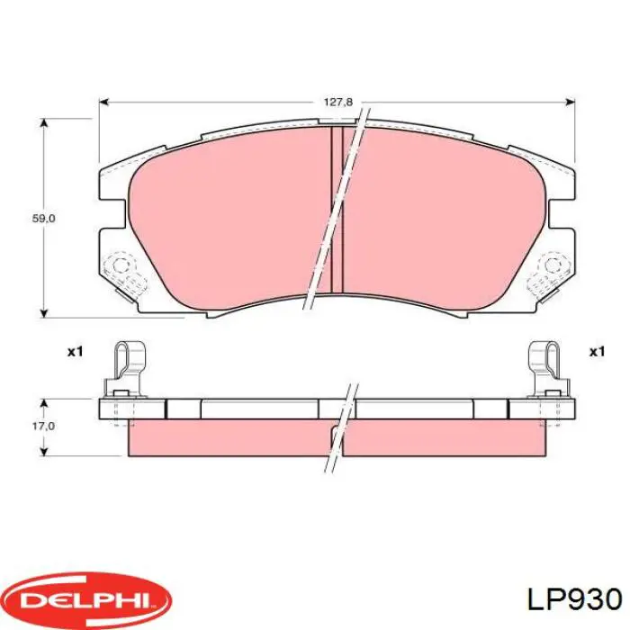 Колодки гальмівні передні, дискові LP930 Delphi