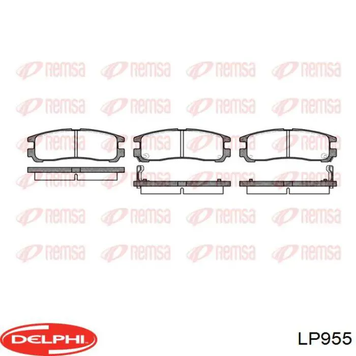 Задні гальмівні колодки Delphi LP955 ціна, від 15.76 USD