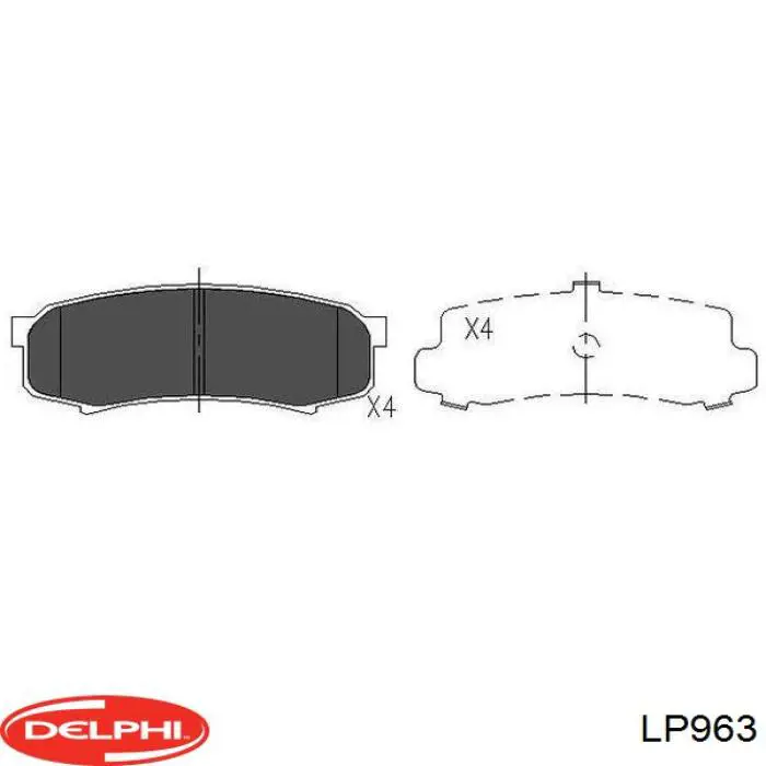 Задні дискові колодки Delphi LP963