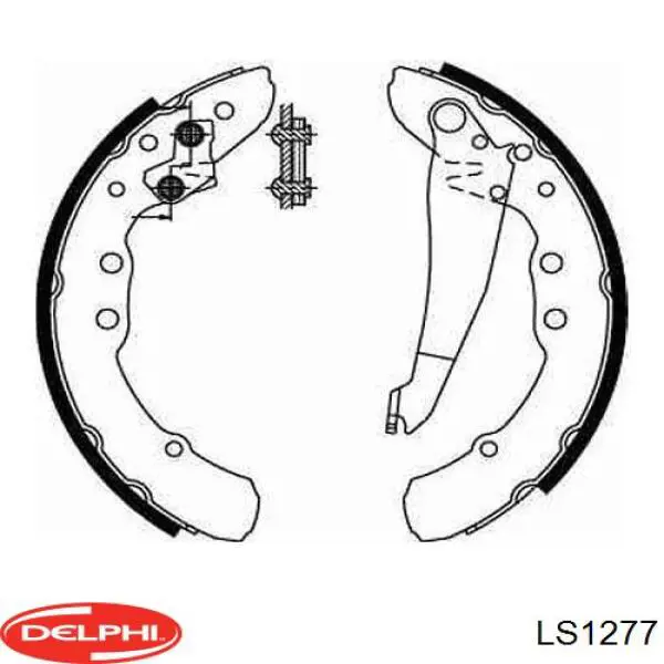 Колодки гальмові задні, барабанні Delphi LS1277 ціна, від 14.38 USD