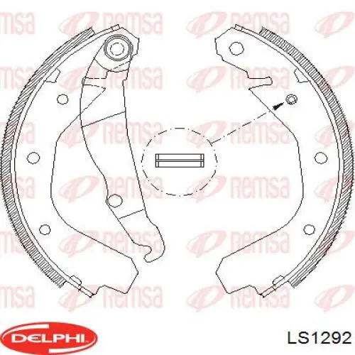 Купити LS1292 Delphi Колодки гальмові задні, барабанні