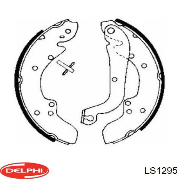 LS1295 Delphi колодки гальмові задні, барабанні