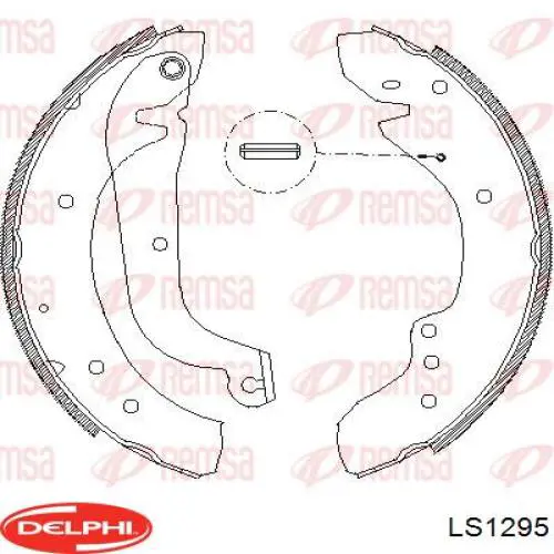 Колодки гальмові задні, барабанні Delphi LS1295 ціна, від 24.71 USD