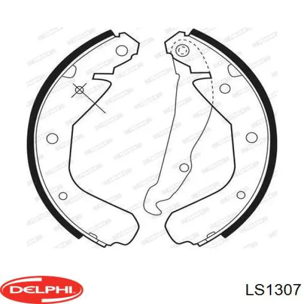 Колодки гальмові задні, барабанні Delphi LS1307 ціна, від 13.59 USD