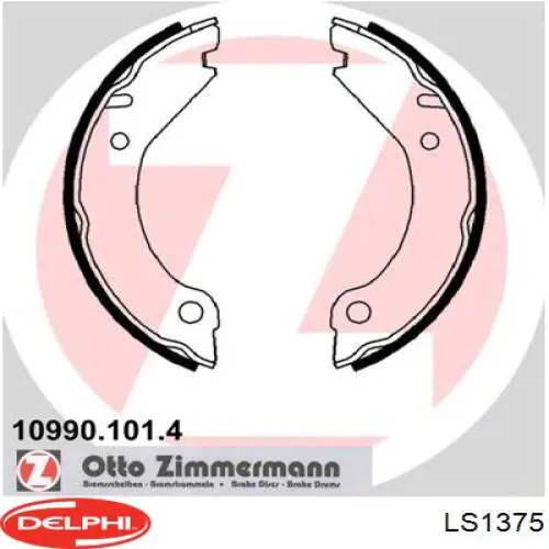 LS1375 Delphi Гальмівні колодки ручника