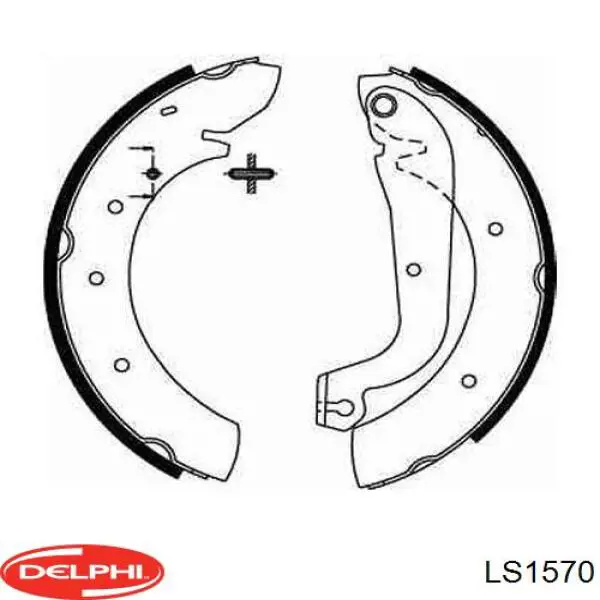 Колодки гальмові задні, барабанні Delphi LS1570 ціна, від 25.71 USD