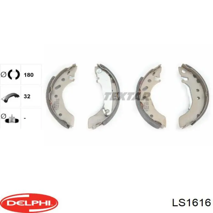 Колодки гальмові задні, барабанні Delphi LS1616 ціна, від 15.03 USD